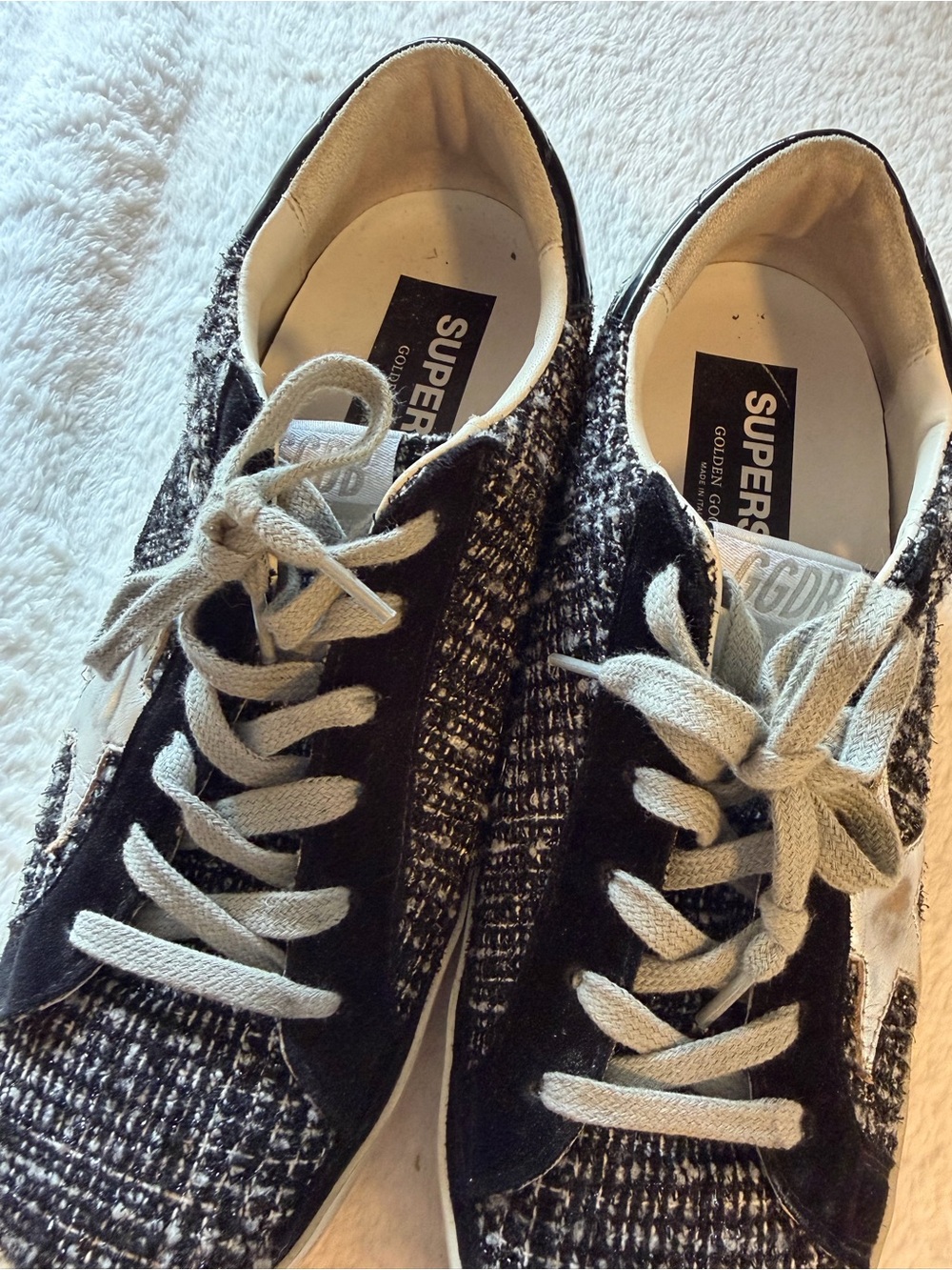 Golden Goose Women’s Sneakers with Box Black, White and Silver US8 - Picture 3 of 6